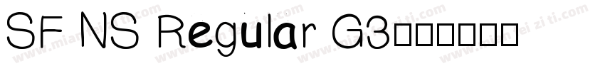 SF NS Regular G3字体转换